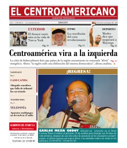 Periódico El Centroaméricano edición impresa de Septiembre